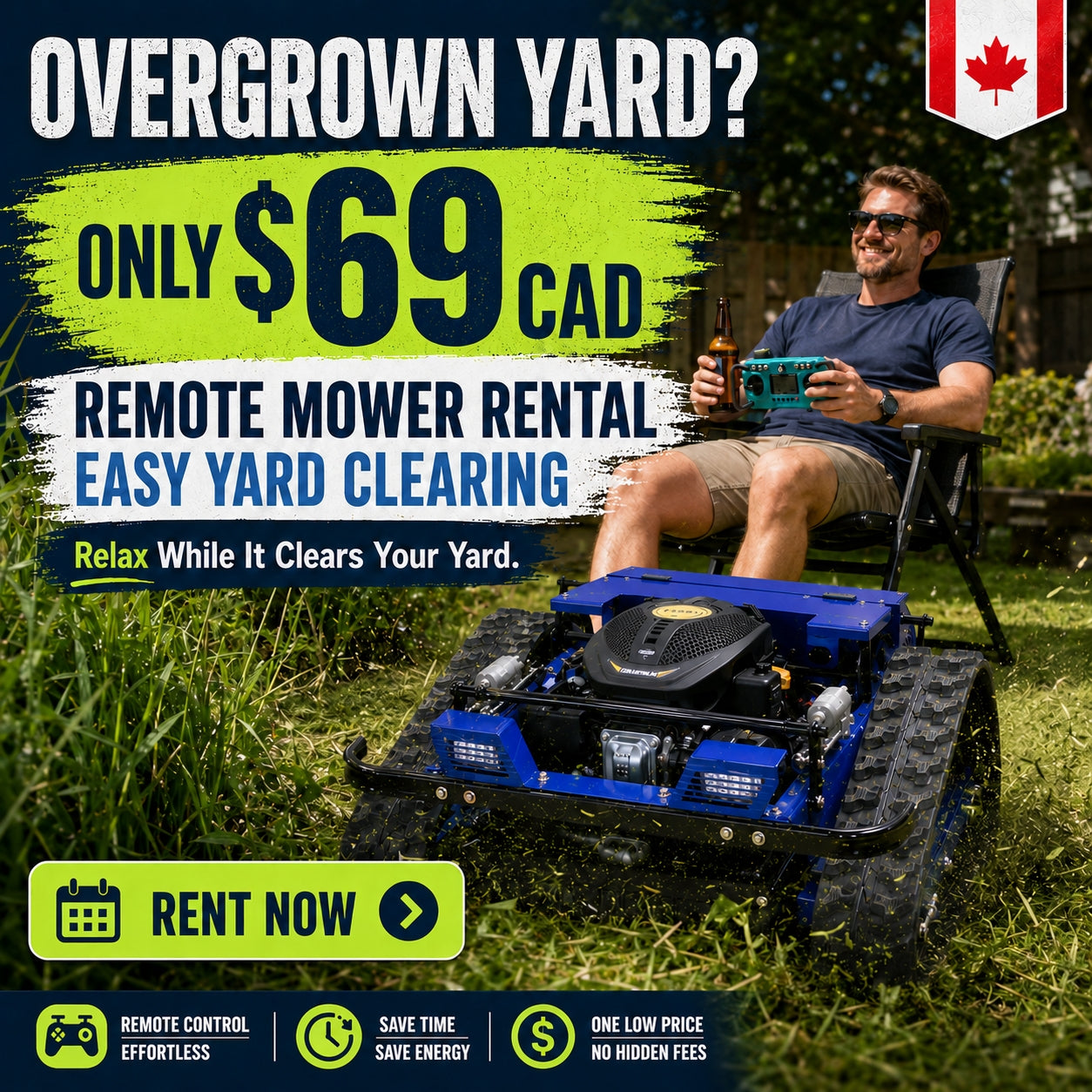 Remote Control Lawn Mower "for Rental" at Vancouver