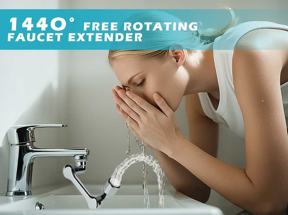 Spurtar 1440° Sink Faucet Aerator Extension Swivel Faucet Extender for Toddlers